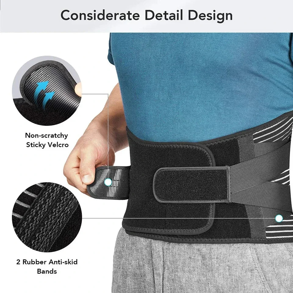 Hot sale Back Braces Waist Belt Men Women Work Lower Back Pain Relief Breathable Anti-skid Spine Lumbar Support Belt
