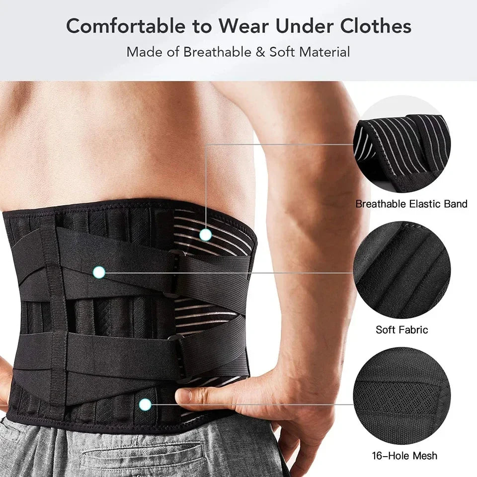Hot sale Back Braces Waist Belt Men Women Work Lower Back Pain Relief Breathable Anti-skid Spine Lumbar Support Belt