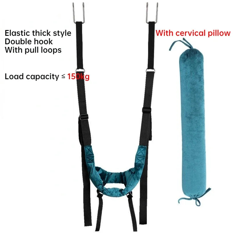 Adjustable Cervical Spine Horizontal Bar Suspension Household Traction Belt Neck Massager Stretcher Cervical Traction Sling Belt