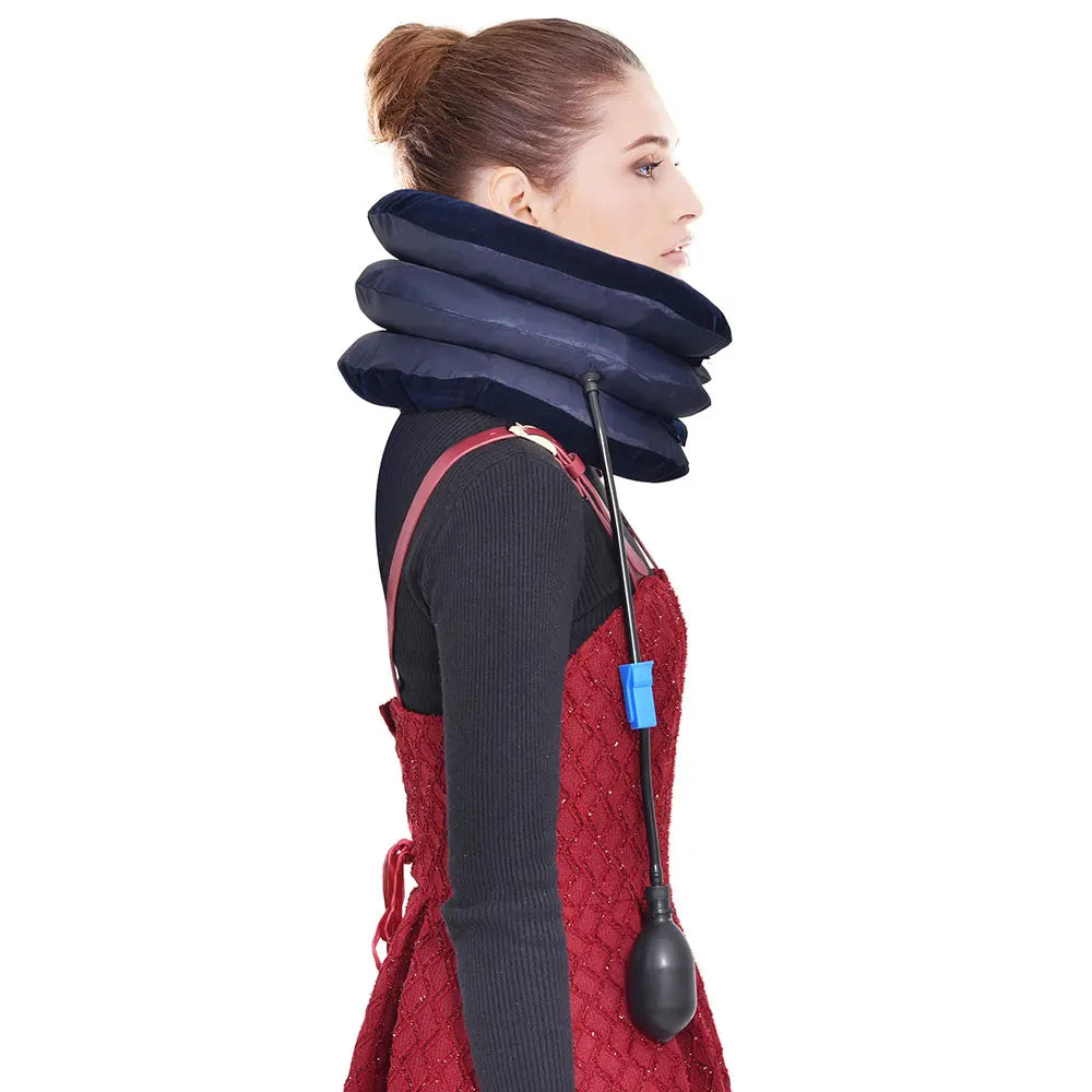 Inflatable Neck Collar Pillow Posture Correct Cervical Vertebra Ontlaster Orthopedic Shoulder Headache Pain Relief Tractor
