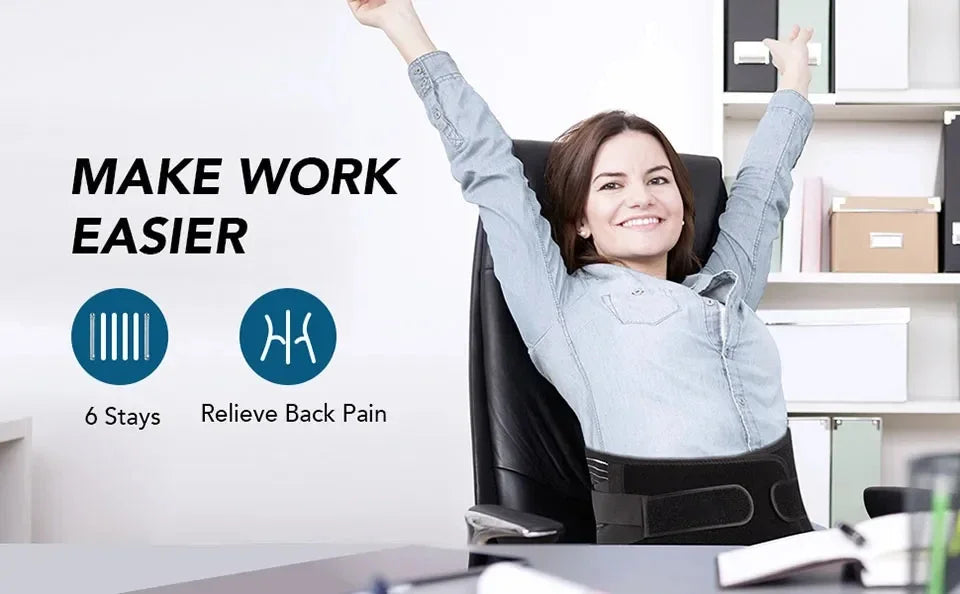 Hot sale Back Braces Waist Belt Men Women Work Lower Back Pain Relief Breathable Anti-skid Spine Lumbar Support Belt