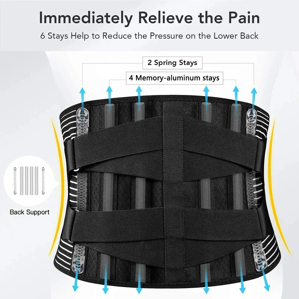 Hot sale Back Braces Waist Belt Men Women Work Lower Back Pain Relief Breathable Anti-skid Spine Lumbar Support Belt