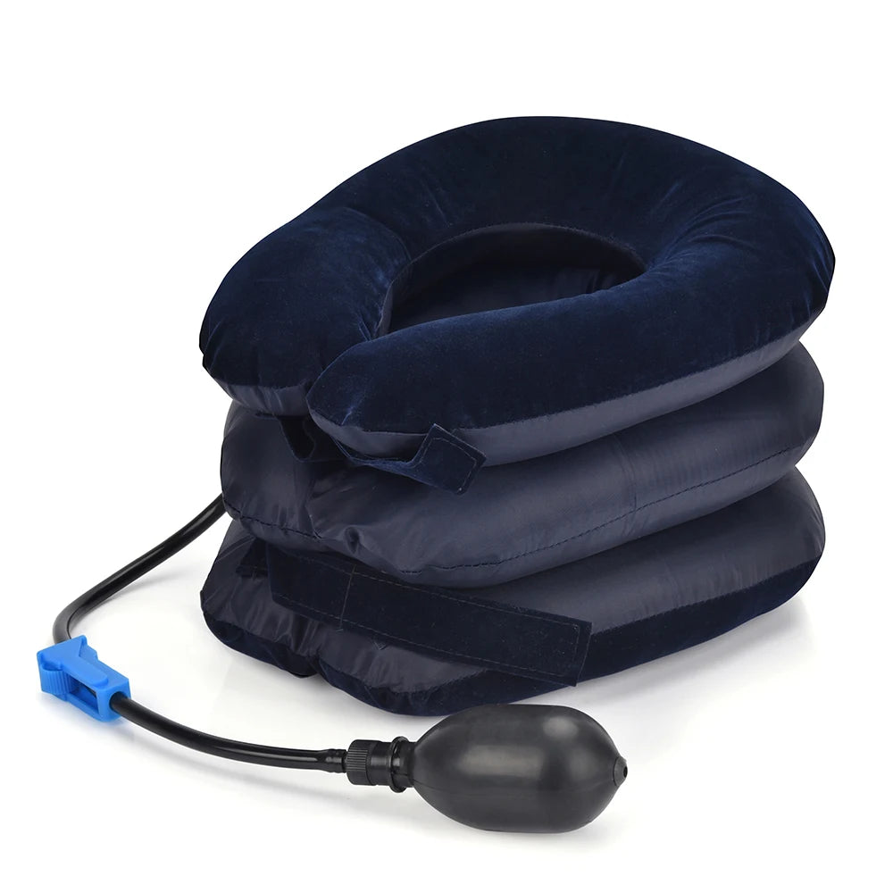 Inflatable Neck Collar Pillow Posture Correct Cervical Vertebra Ontlaster Orthopedic Shoulder Headache Pain Relief Tractor