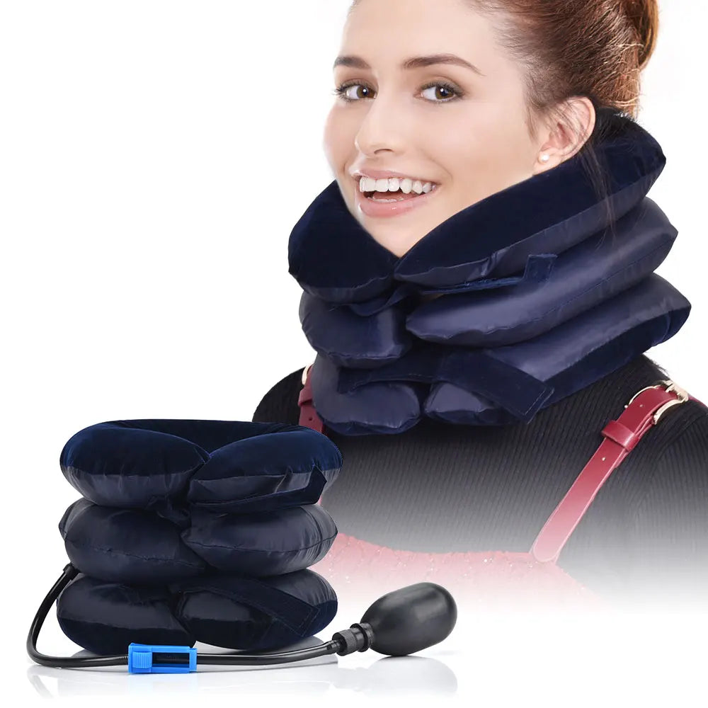 Inflatable Neck Collar Pillow Posture Correct Cervical Vertebra Ontlaster Orthopedic Shoulder Headache Pain Relief Tractor