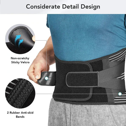 Hot sale Back Braces Waist Belt Men Women Work Lower Back Pain Relief Breathable Anti-skid Spine Lumbar Support Belt