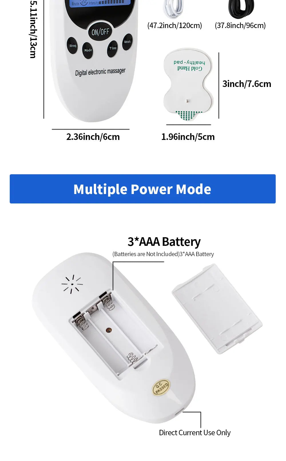 EMS Electric Muscle Massager Muscle Stimulator 6 Modes Tens Unit Machine Meridian Physiotherapy Pulse Prostate Body Massager