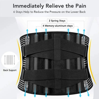 Hot sale Back Braces Waist Belt Men Women Work Lower Back Pain Relief Breathable Anti-skid Spine Lumbar Support Belt