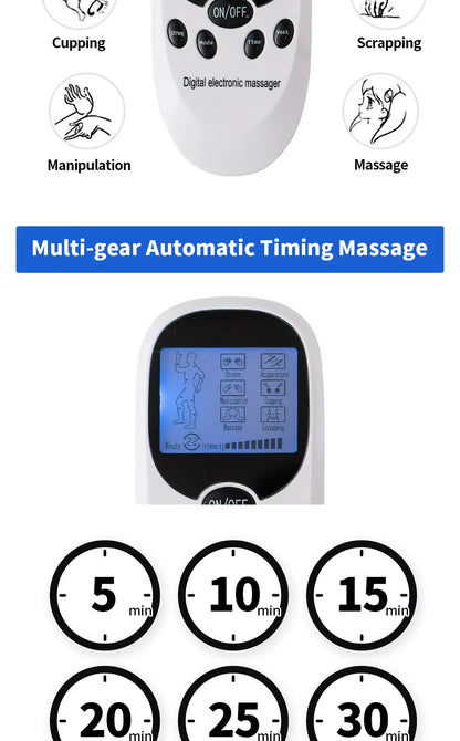 EMS Electric Muscle Massager Muscle Stimulator 6 Modes Tens Unit Machine Meridian Physiotherapy Pulse Prostate Body Massager