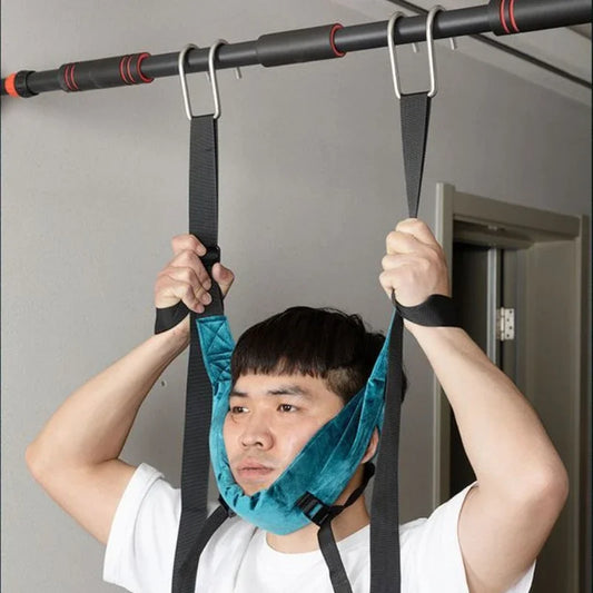 Adjustable Cervical Spine Horizontal Bar Suspension Household Traction Belt Neck Massager Stretcher Cervical Traction Sling Belt